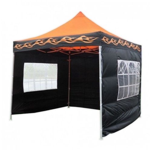 10' x 10' Premium Pop-Up Party Tent - Orange Flame