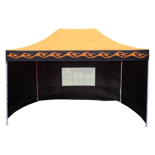 10' x 15' Premium Pop-Up Party Tent - Orange Flame