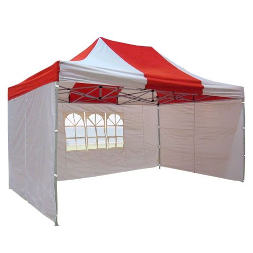 10' x 15' Premium Pop-Up Party Tent - Red and White
