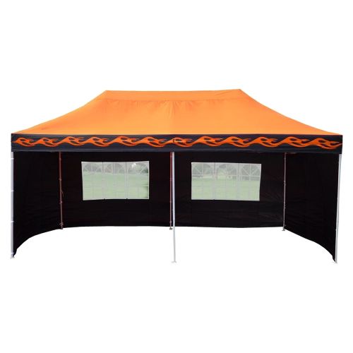 10' x 20' Premium Pop-Up Party Tent - Orange Flame