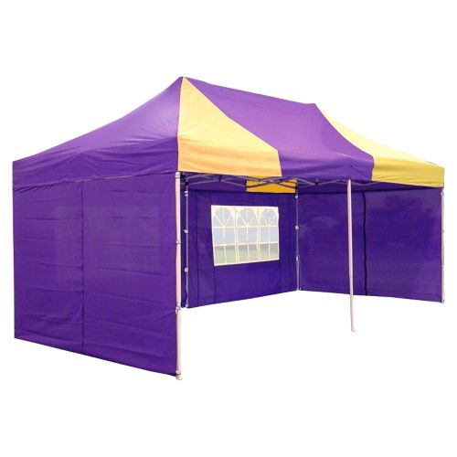 10' x 20' Deluxe Pop-Up Party Tent - Purple and Yellow