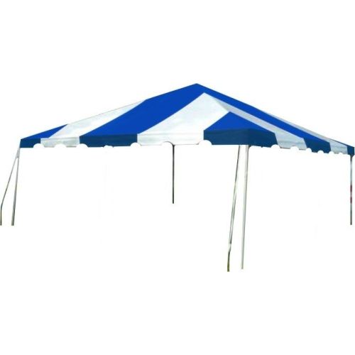 10' X 20' Commercial Aluminum Frame Tent - Blue and White
