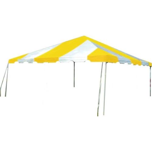 10' X 20' Commercial Aluminum Frame Tent - Yellow and White