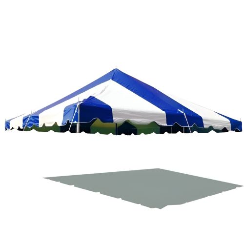 20' X 20' Commercial Steel Pole Tent with Sidewalls - Blue