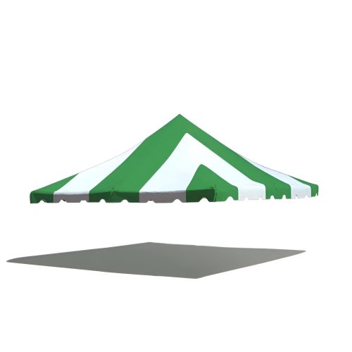 20' X 20' Commercial Steel Pole Tent with Sidewalls - Green