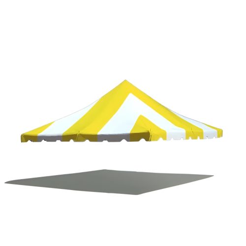 20' X 20' Commercial Steel Pole Tent with Sidewalls - Yellow