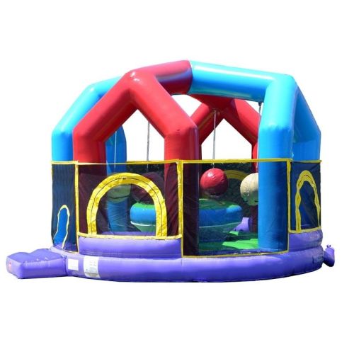 Inflatable Wrecking Ball Game, Retro Rainbow