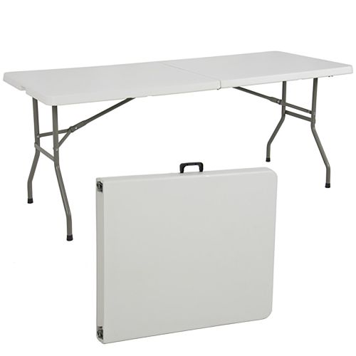 Single 6' Portable White Folding Table