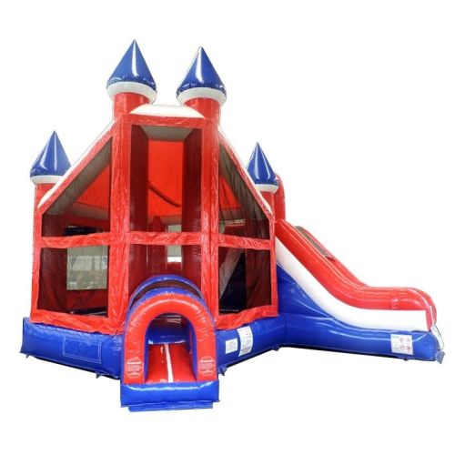 Deluxe Inflatable Bounce House with Slide, Patriotic