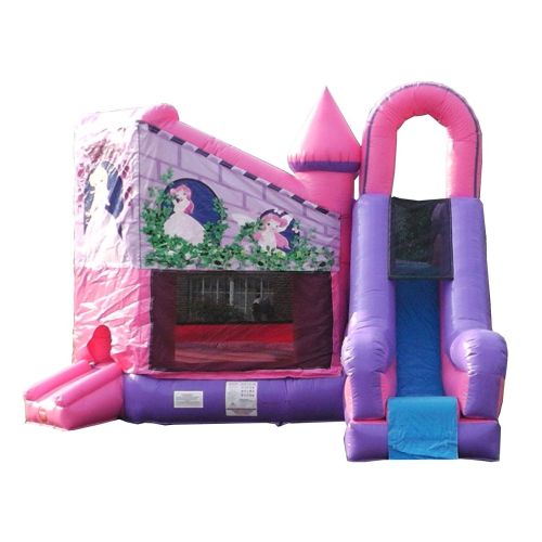 Inflatable Bounce House with Slide, Pink Princess