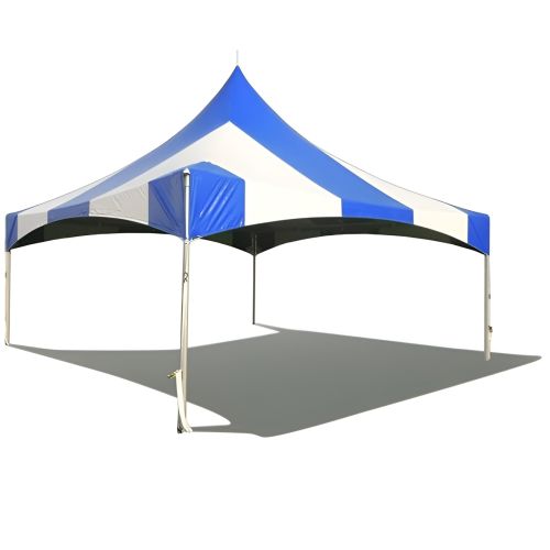 20' X 20' Commercial High Peak Tent - Blue Stripes