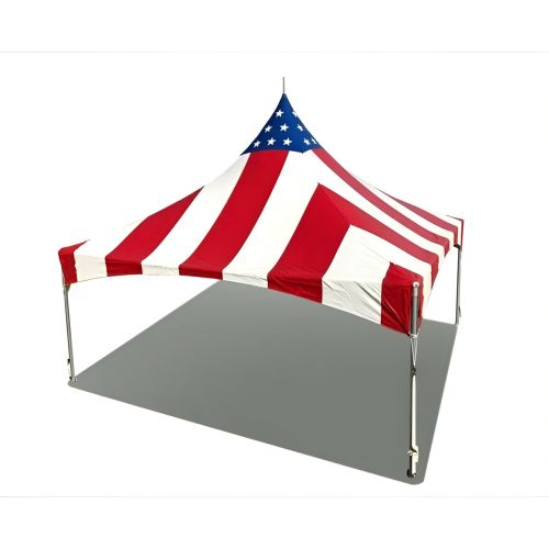 20' X 20' Commercial High Peak Tent - Red, White, Blue