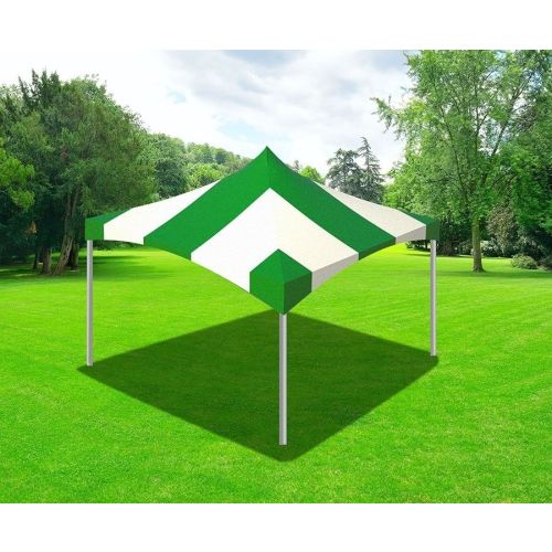 20' X 20' Commercial High Peak Tent - Green Stripes