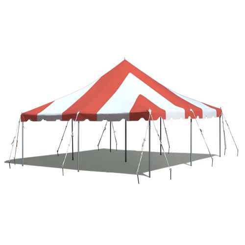 20' X 20' Commercial Aluminum Pole Tent - Red