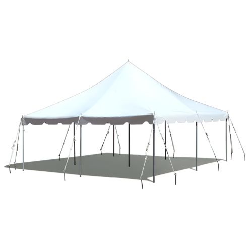 20' X 20' Commercial Aluminum Pole Tent - White
