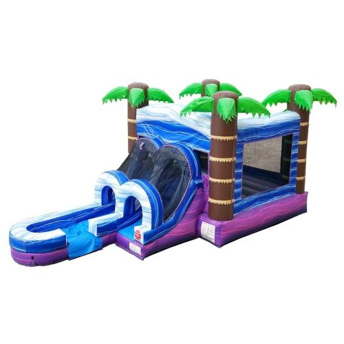 Inflatable Bounce House with Slide, Tropical