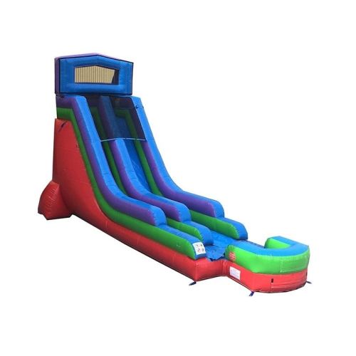 18' Modular Inflatable Water Slide, Retro Rainbow