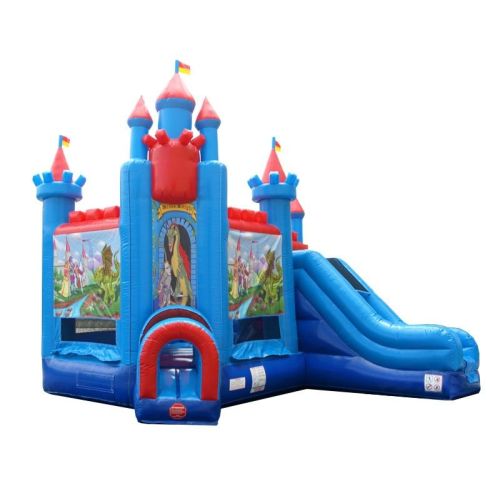 Deluxe Inflatable Bounce House with Slide, Brave Knight