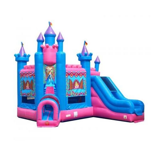 Deluxe Inflatable Bounce House with Slide, Princess