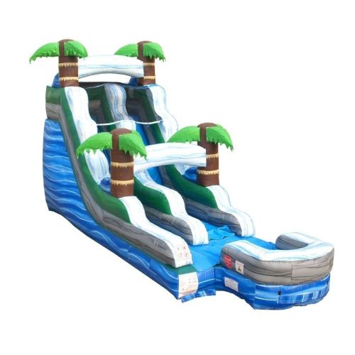 15' Inflatable Water Slide, Tropical Marble