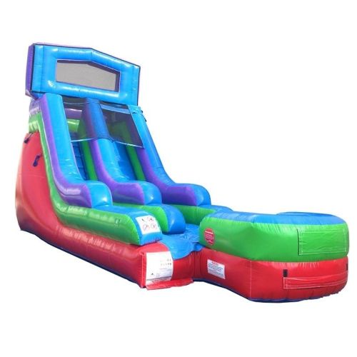 15' Modular Inflatable Water Slide, Retro Rainbow