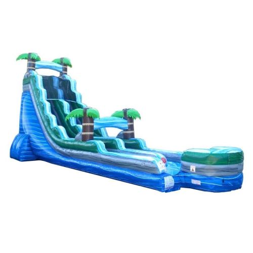 22' Inflatable Water Slide, Tropical Blue Marble